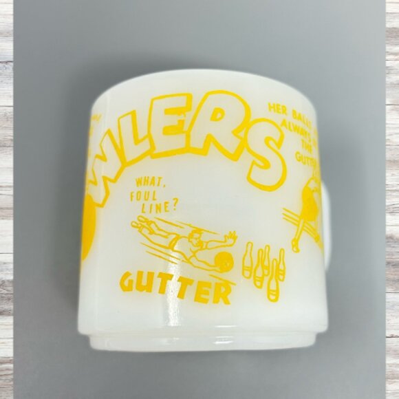 Vintage 1950s Bowlers Mug Federal Glass - Picture 5 of 8